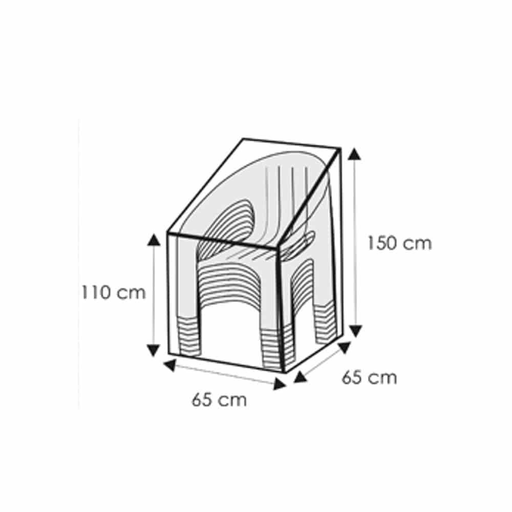 Schutzhülle transparent Stapelsessel,ca.65x65x110/150