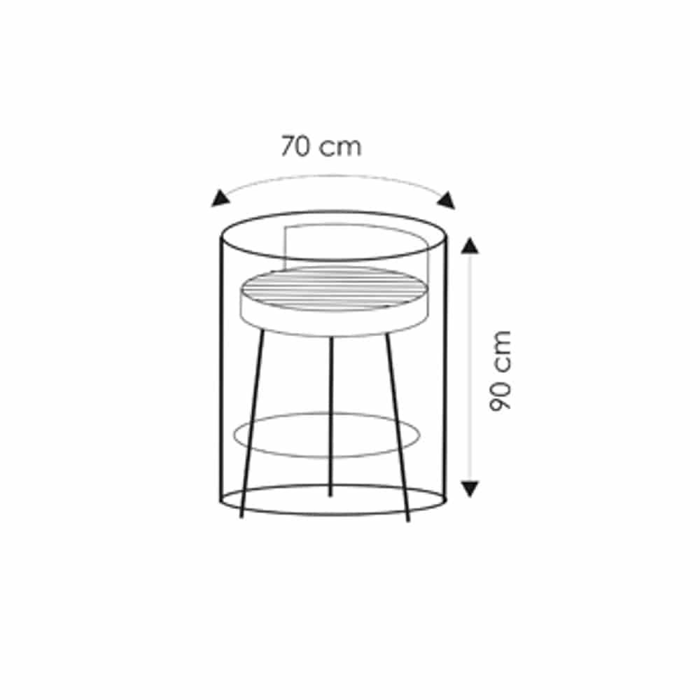 Schutzhülle transparent runder Grill,ca.70x90