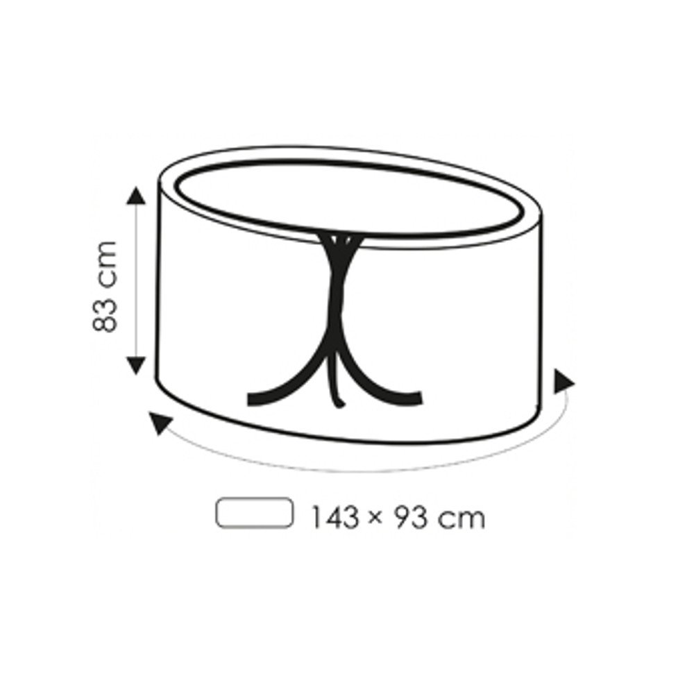 Schutzhülle transparent Tisch, ca.93x83