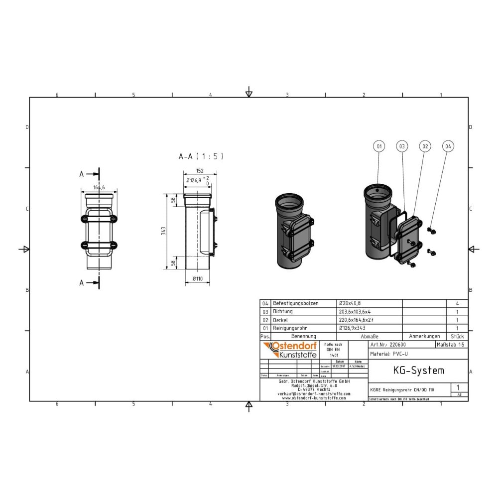 KGRE Reinigungsrohr DN/OD 110