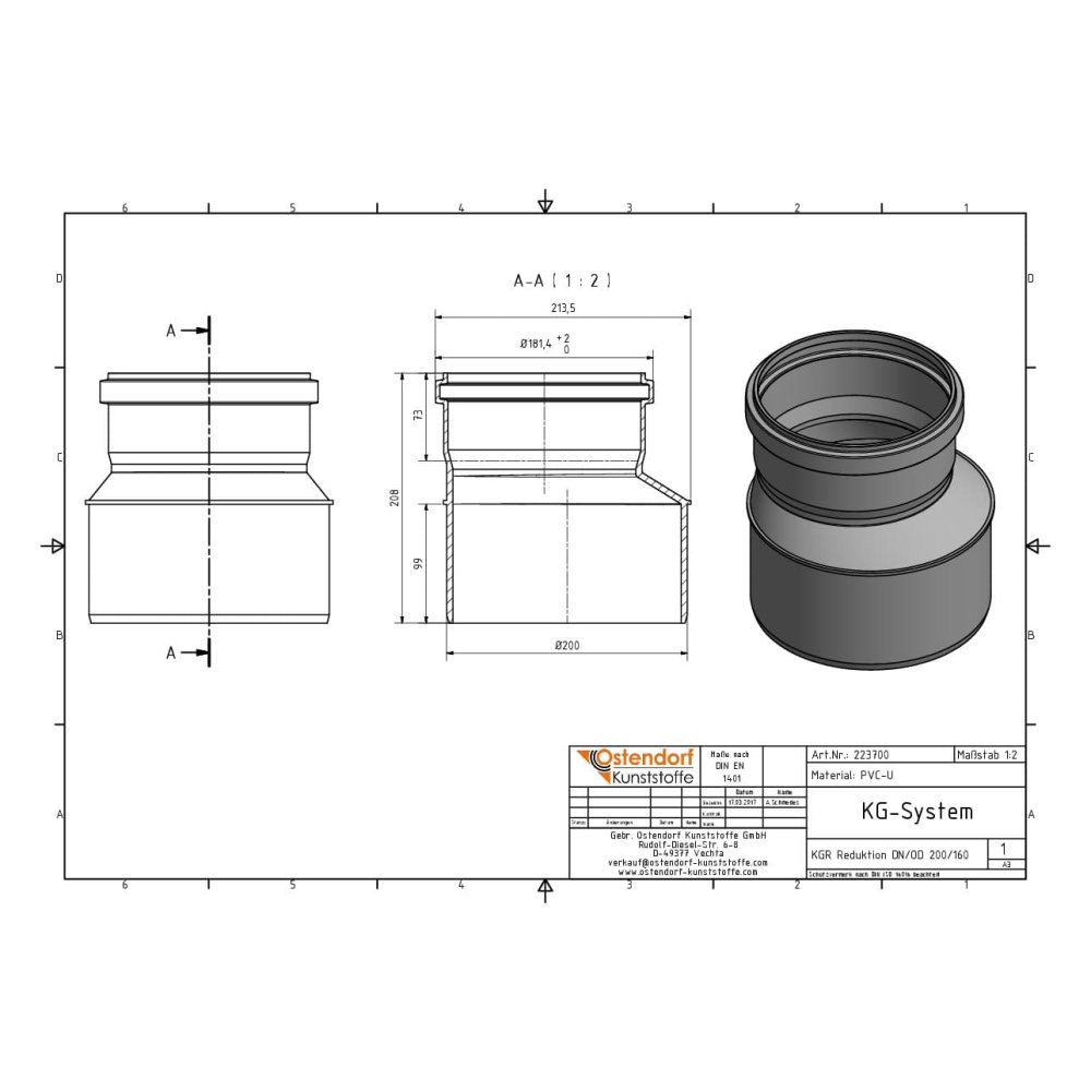 KGR Reduktion DN/OD 200/160