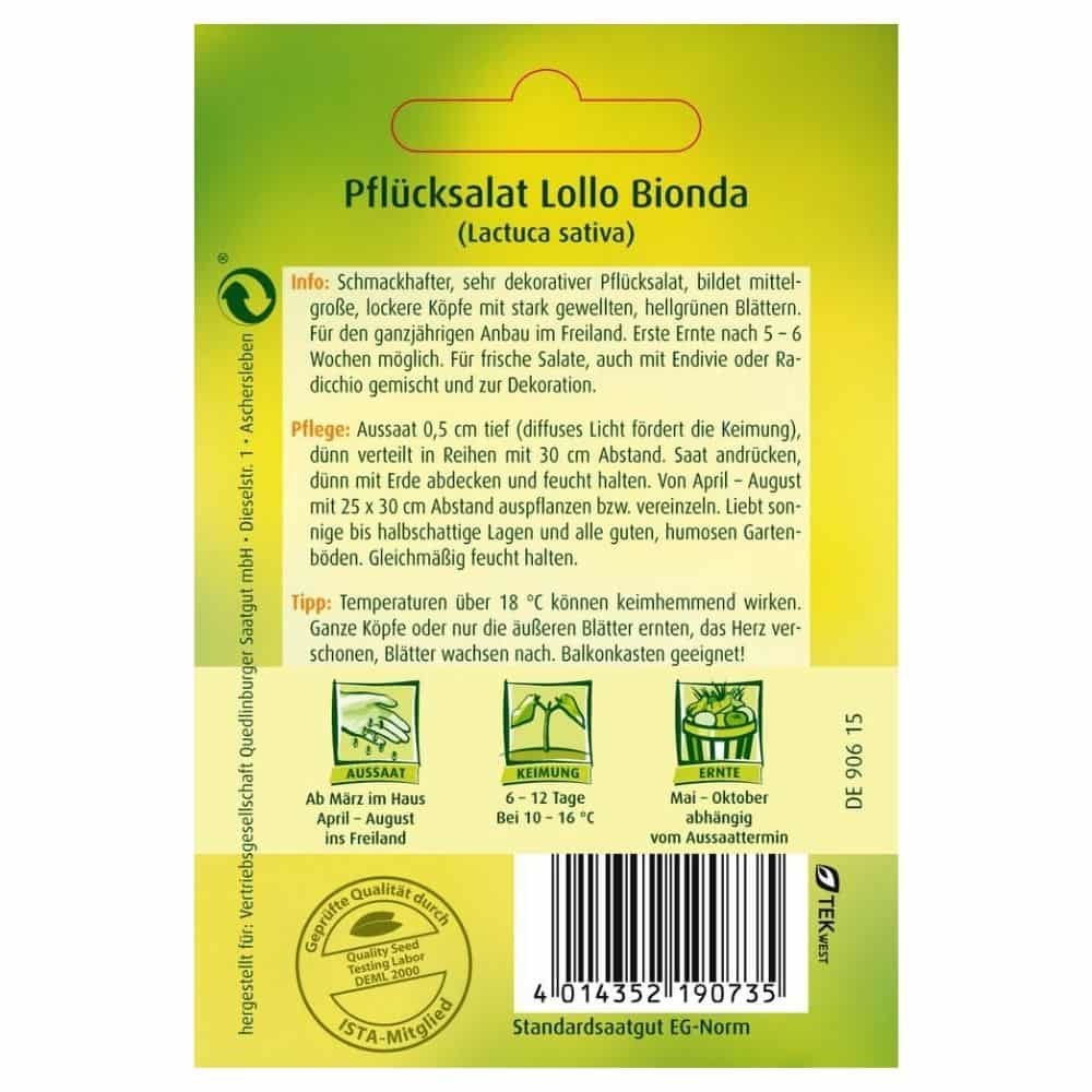 Pflücksalat, Lollo bionda