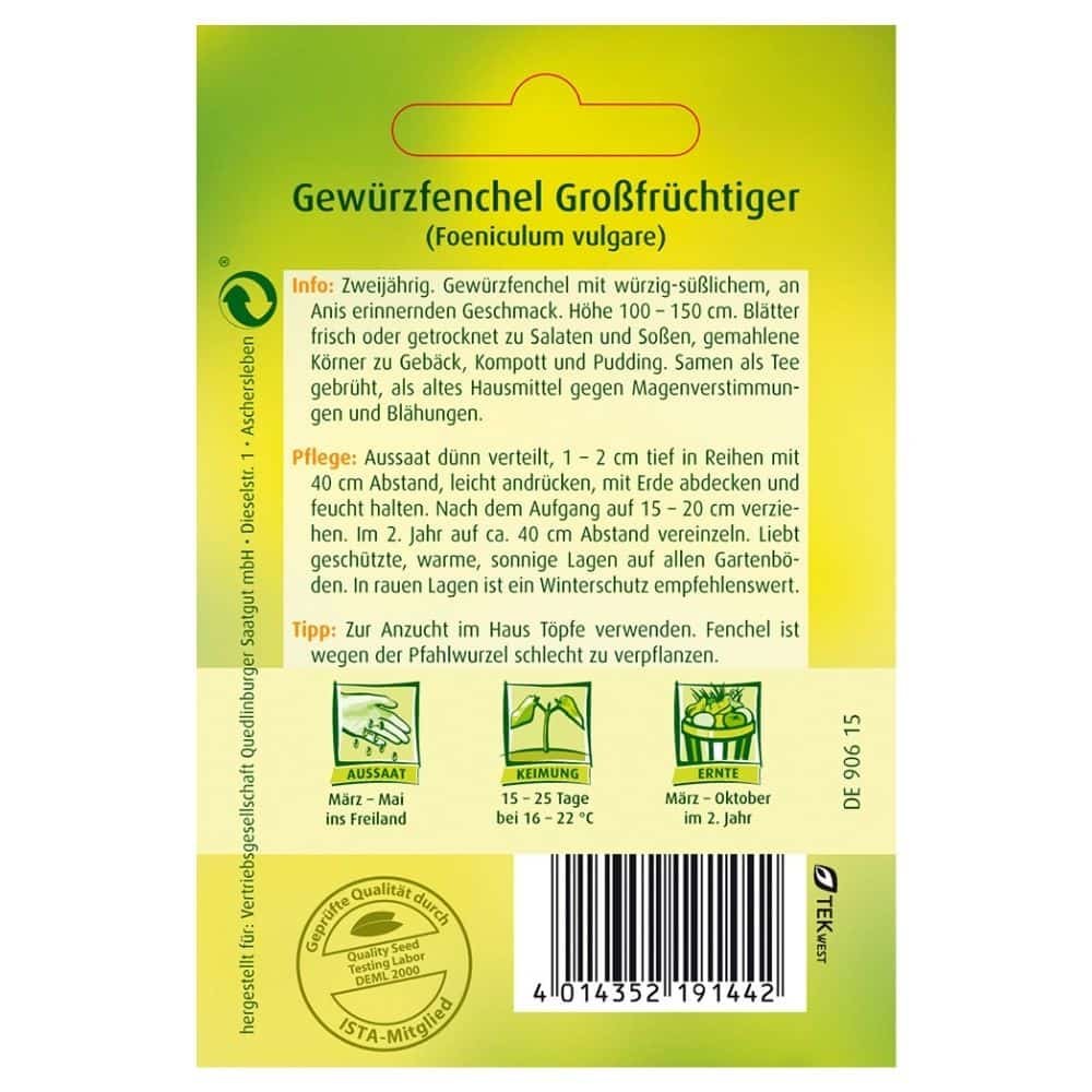 Gewürzfenchel, Großfrüchtiger