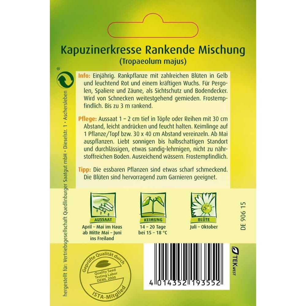 Kapuzinerkresse, Rankende Mischung