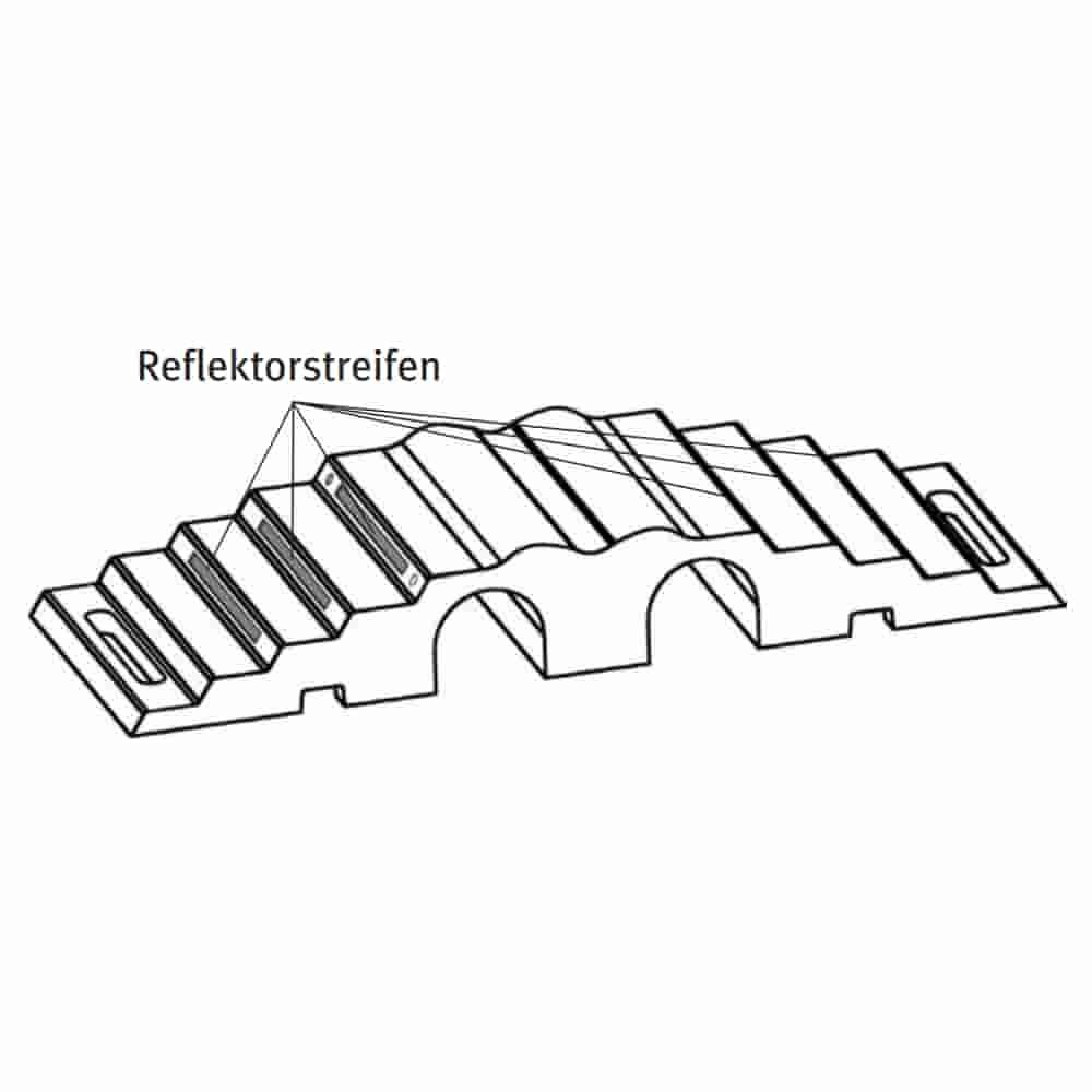 Schlauchbrücke Kabelschutz geschlossen / Tunnel