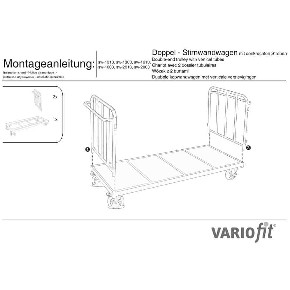 Streben Doppel-Stirnwandwagen 1200 kg Typ S (EV)