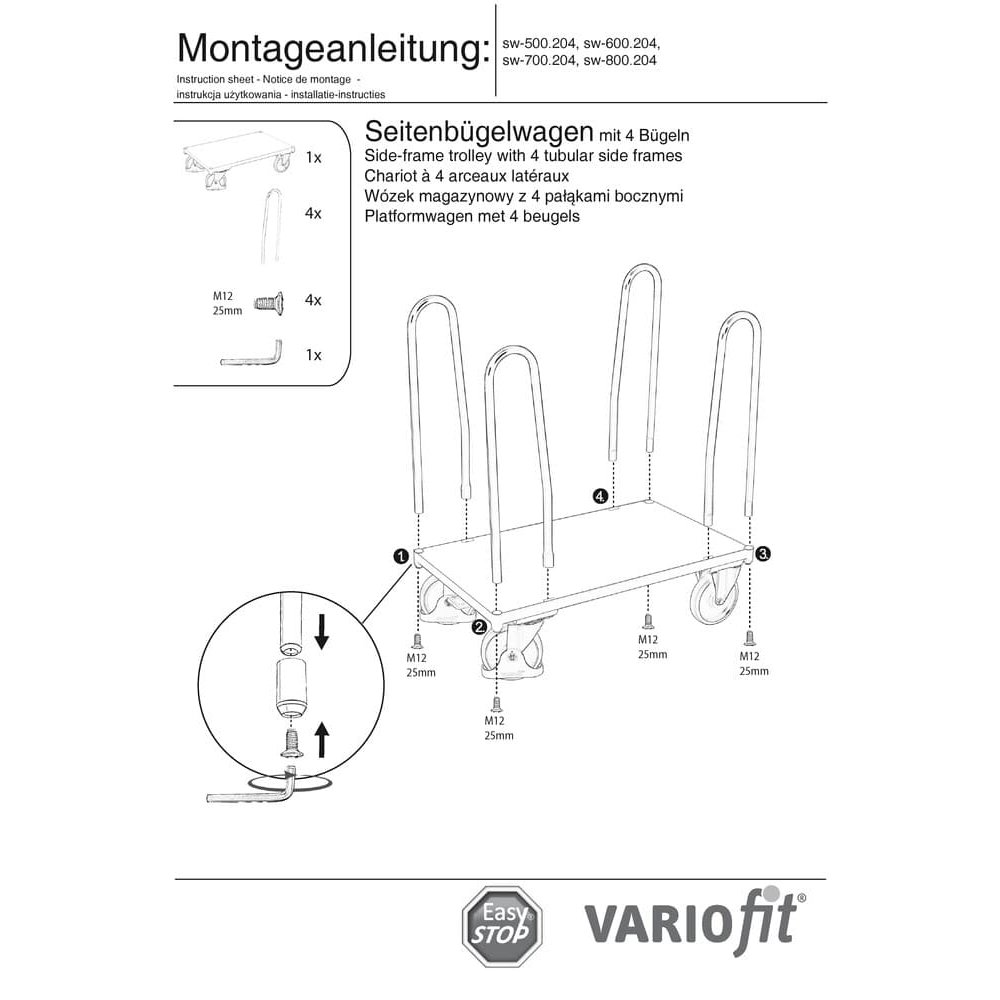 Seitenbügelwagen Typ S + EasySTOP