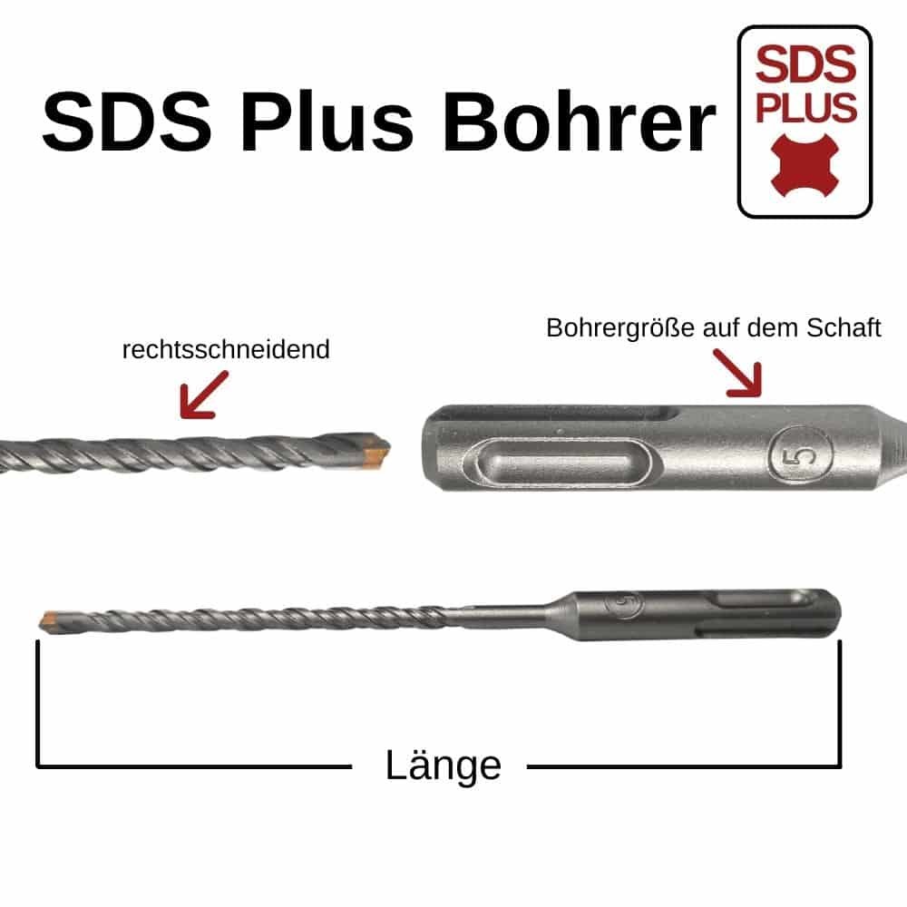 Hammerbohrer für SDS-PLUS 4-Schneider Ø 8,0mm x 160mm Länge