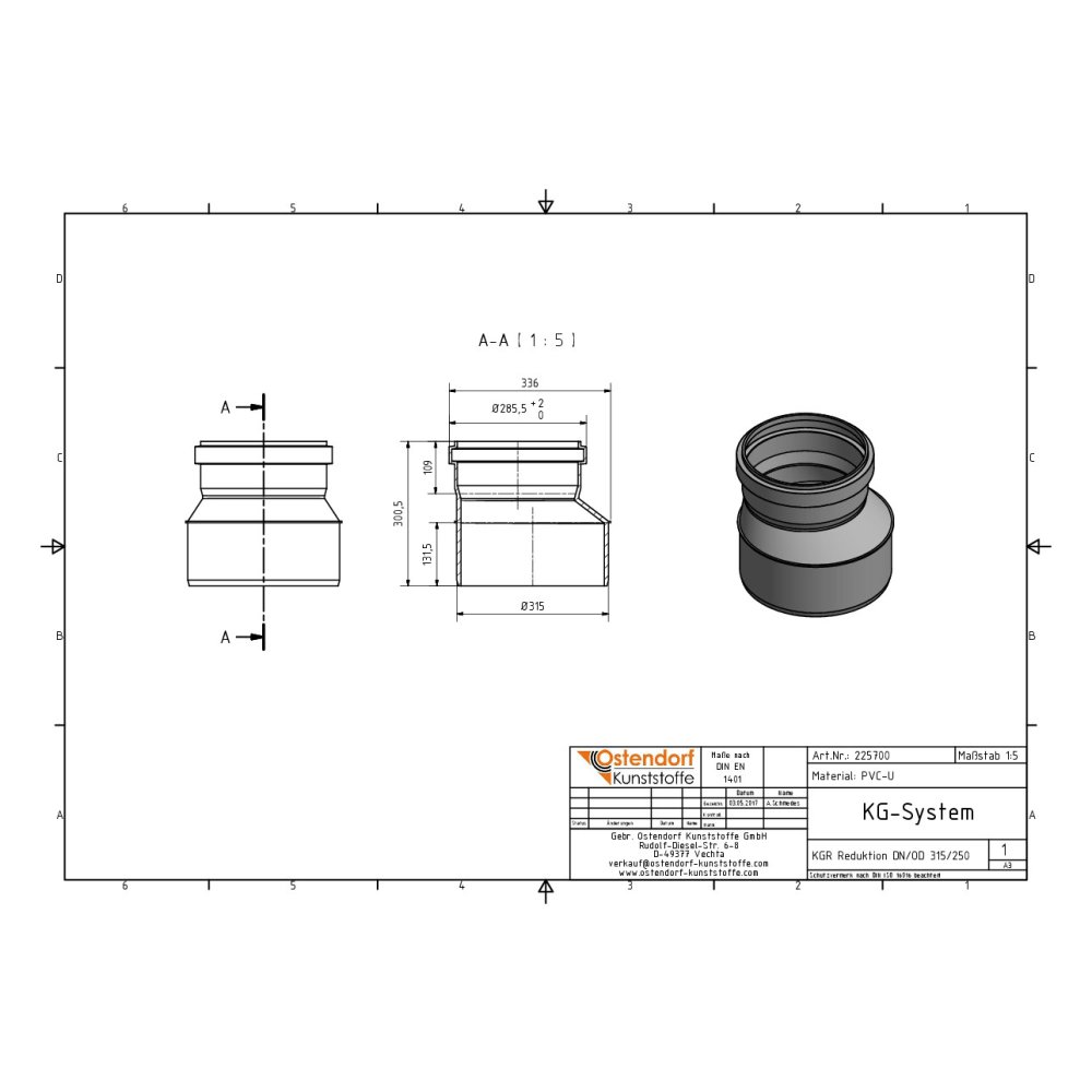 KGR Reduktion DN/OD 315/250