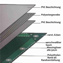 weiss 650 g/m² PVC 5 x 6m (30m²) Plane-0