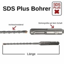 Hammerbohrer für SDS-PLUS 4-Schneider Ø 6,0mm x 210mm Länge-0