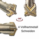 Hammerbohrer für SDS-PLUS 4-Schneider Ø 8,0mm x 110mm Länge-1