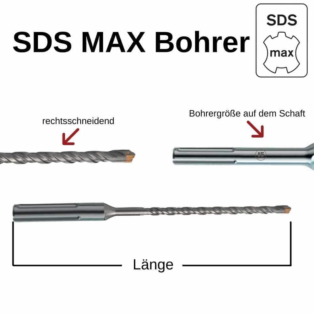 Hammerbohrer für SDS-MAX 4-Schneider Ø 30,0mm x 370mm Länge-0