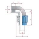 PP PE Rohr Verschraubung 90° Winkel 32 x 1" IG-0