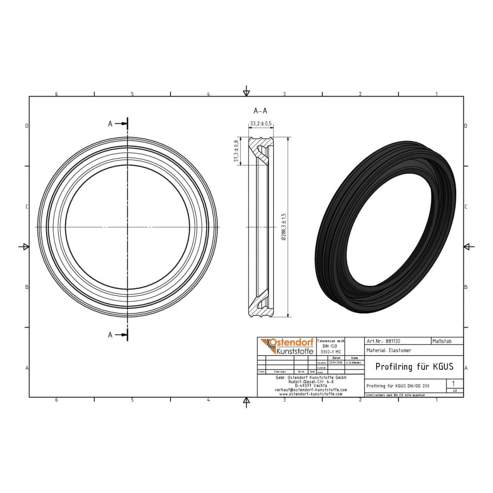 Profilring für KGUS DN/OD 200-3