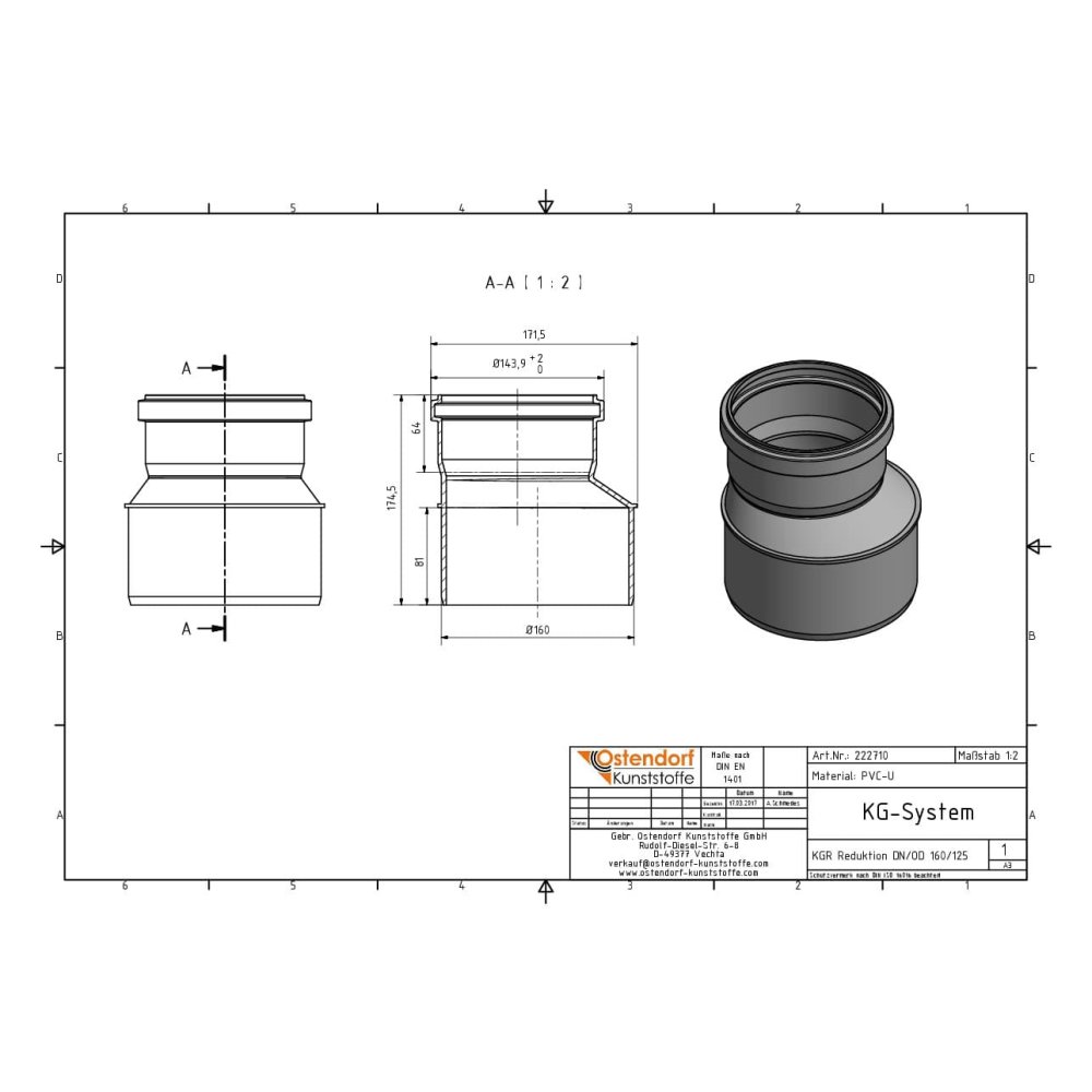 KGR Reduktion DN/OD 160/125-0