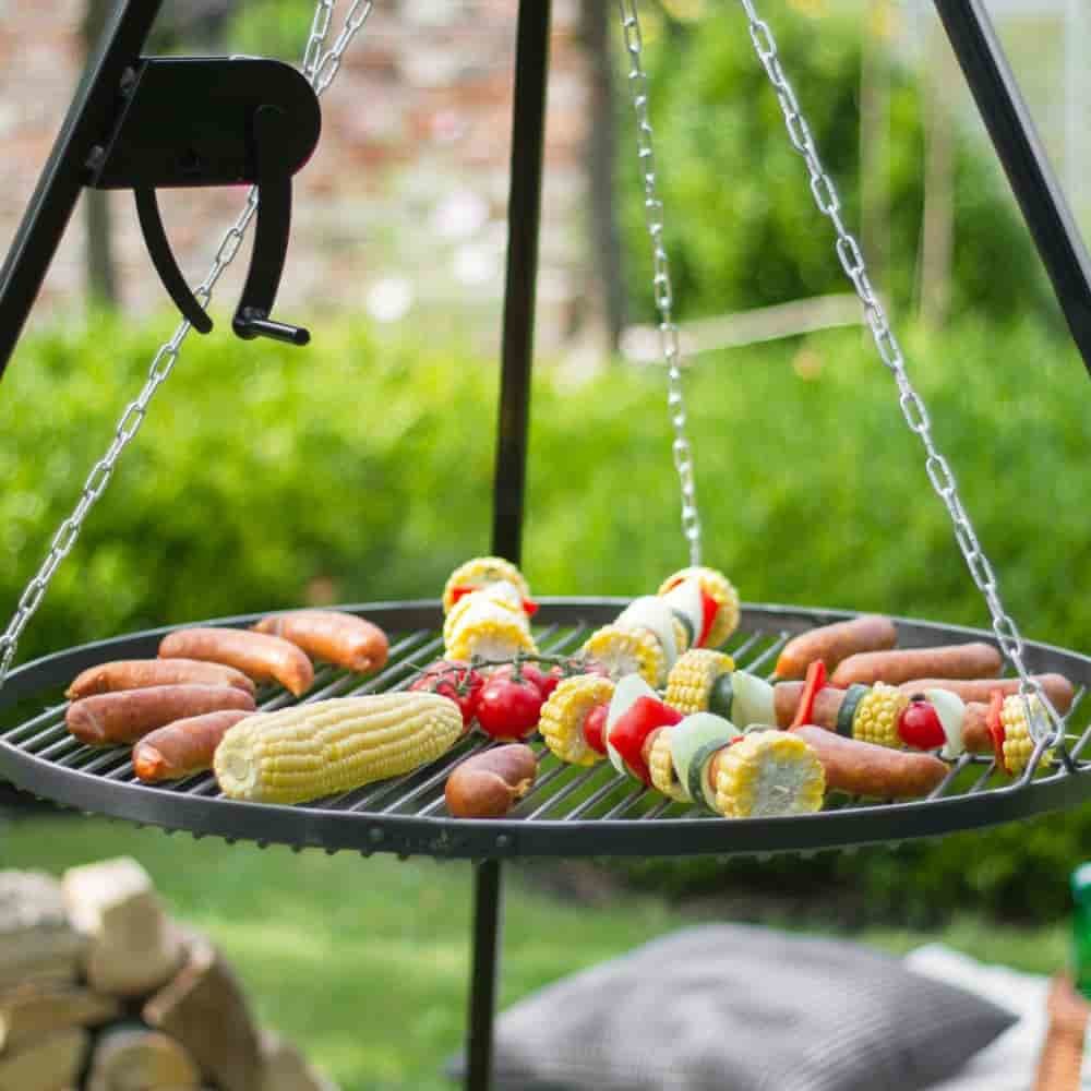 Schwenkgrill 180 cm + Grillrost aus Edelstahl 50 cm + Kurbel-1