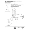 Schiebebügelwagen 400 kg 4 senkrechten Rohren Typ M + EasySTOP-0