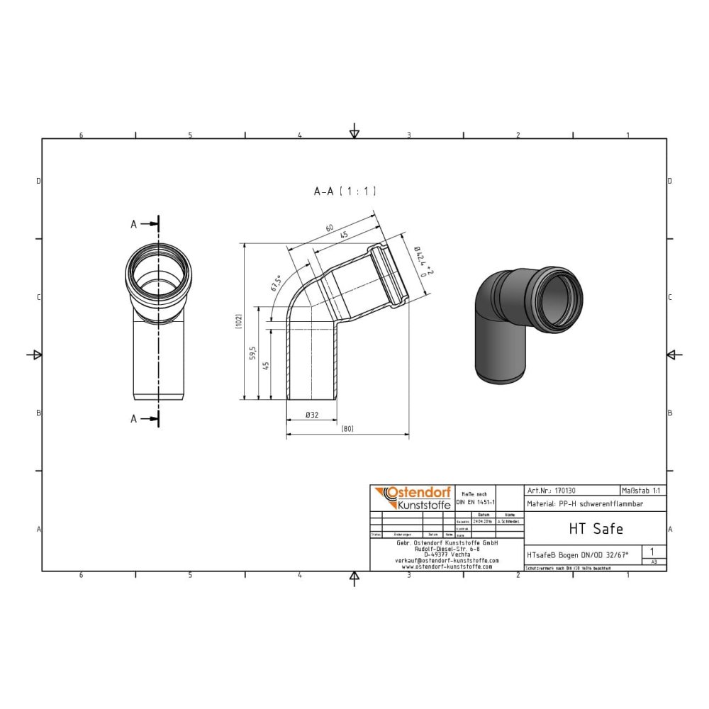 HTsafeB Bogen DN/OD 32    67 Grad-1