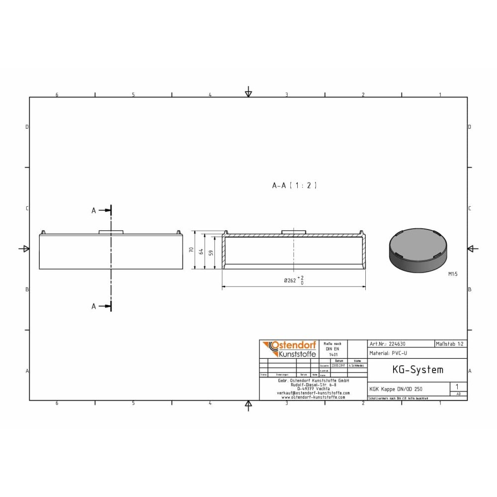 KGK Kappe  DN/OD 250-1