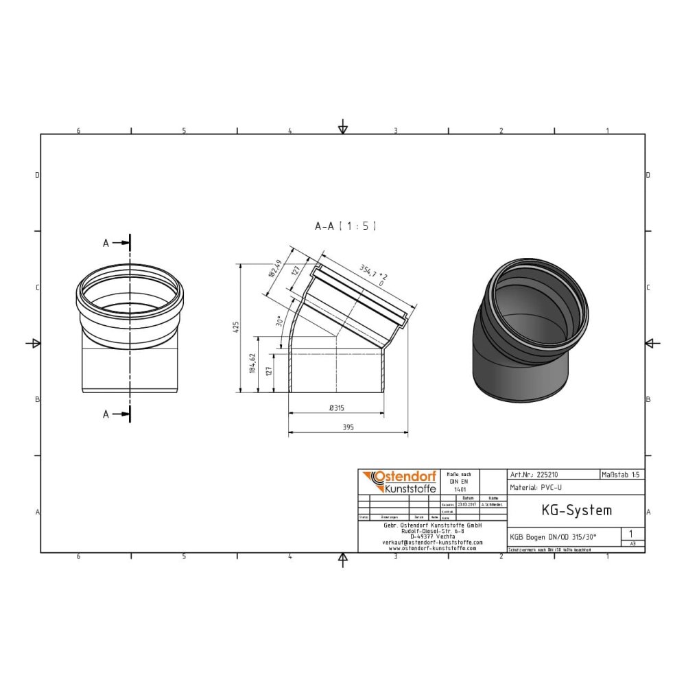 KGB Bogen DN/OD 315   30 Grad-1