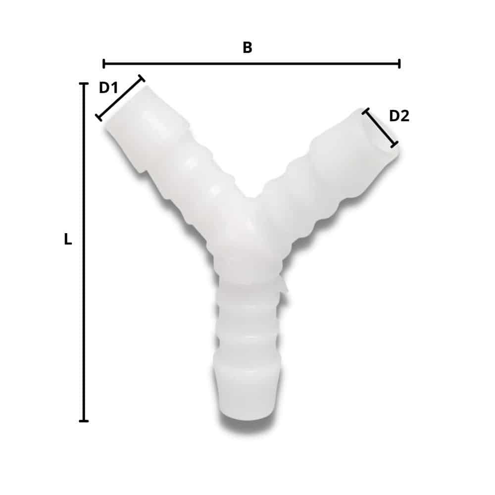 Schlauchverbinder Kunststoff Y-Stück 4 mm-0