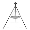 Schwenkgrill „TIPI“ 210 cm + Grillrost 50 cm aus Naturstahl