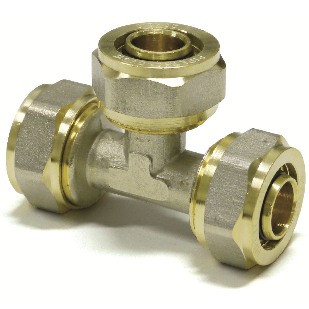 Schraubfitting T-Stück Mitte reduziert 26 x 3 - 16 x 2 - 26 x 3