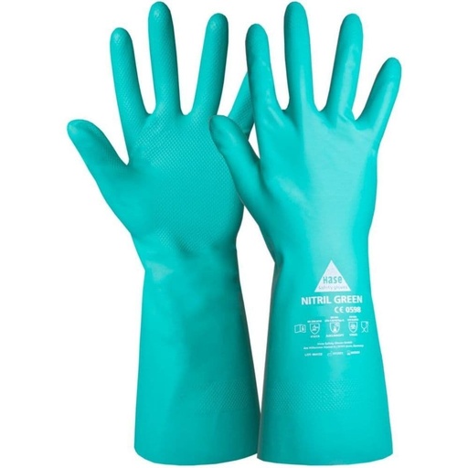 [BONI-42508-08] Chemikalienschutzhandschuhe Nitril green, Gr. 8