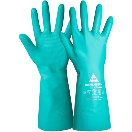 [BONI-42508-11] Chemikalienschutzhandschuhe Nitril green, Gr. 11