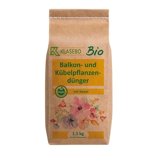 [BONI-10.355] Balkon- und Kübelpflanzendünger mit Neem Bio 1,5 kg für ca. 180 l Blumenerde