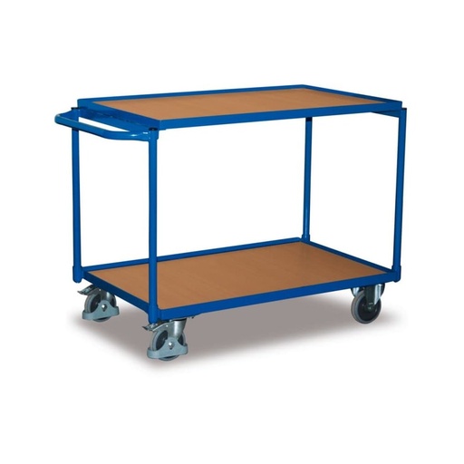 [BONI-sw-600.501] Tischwagen 250 kg mit 2 Ladeflächen Typ L + EasySTOP