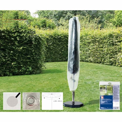 [BONI-79273KK] Schutzhülle transparent Gartenschirm,Øca.250-450,ca.51x193