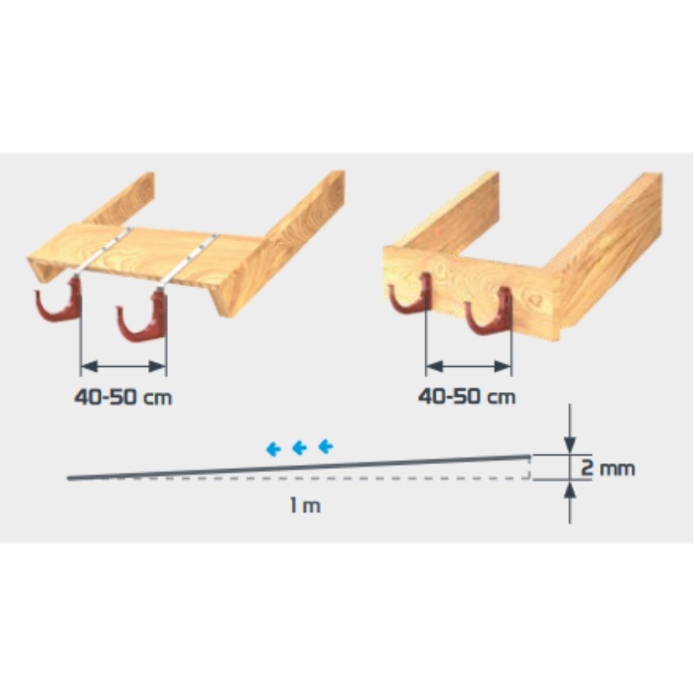 Fallrohr 2m graphit System 63-6